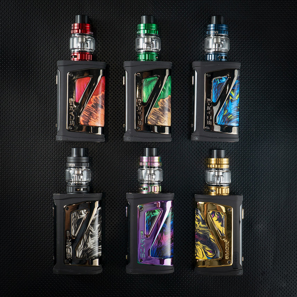SMOK SCAR 18 Kit 230W with TFV9 Tank 6.5ml V9 Meshed Coil 0.15ohm Powered by Dual 18650 Waterproof vs Geekvape Aegis
SMOK SCAR 18 Kit 230W with TFV9 Tank 6.5ml V9 Meshed Coil 0.15ohm Powered by Dual 18650 Waterproof vs Geekvape Aegis