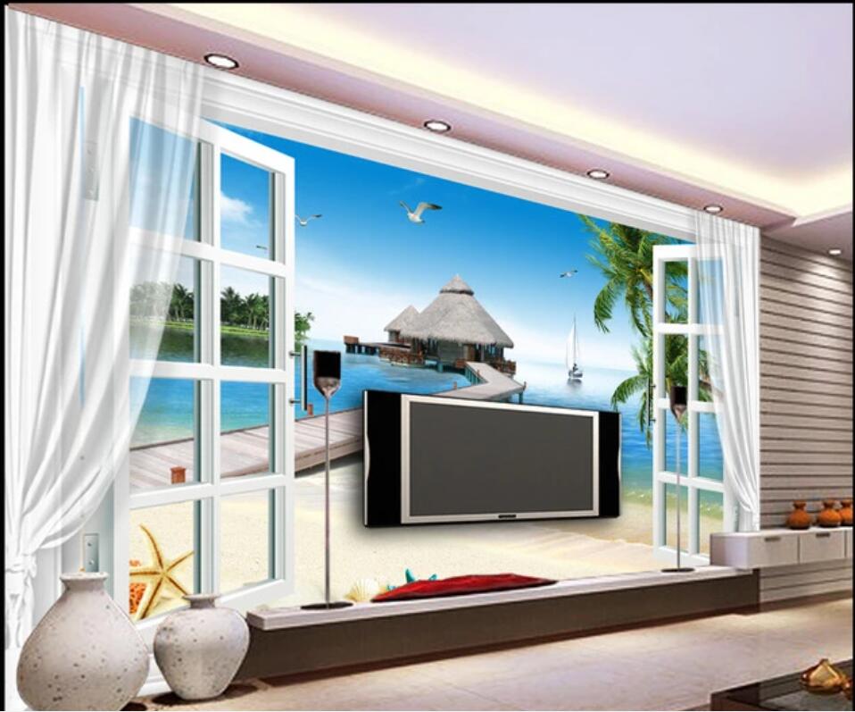 3d photo wallpaper custom mural Blue sky and white clouds 3d window curtain beach wooden house room home decor wallpaper for walls in rolls, Non-woven wallpaper
3d photo wallpaper custom mural Blue sky and white clouds 3d window curtain beach wooden house room home decor wallpaper for walls in rolls, Non-woven wallpaper