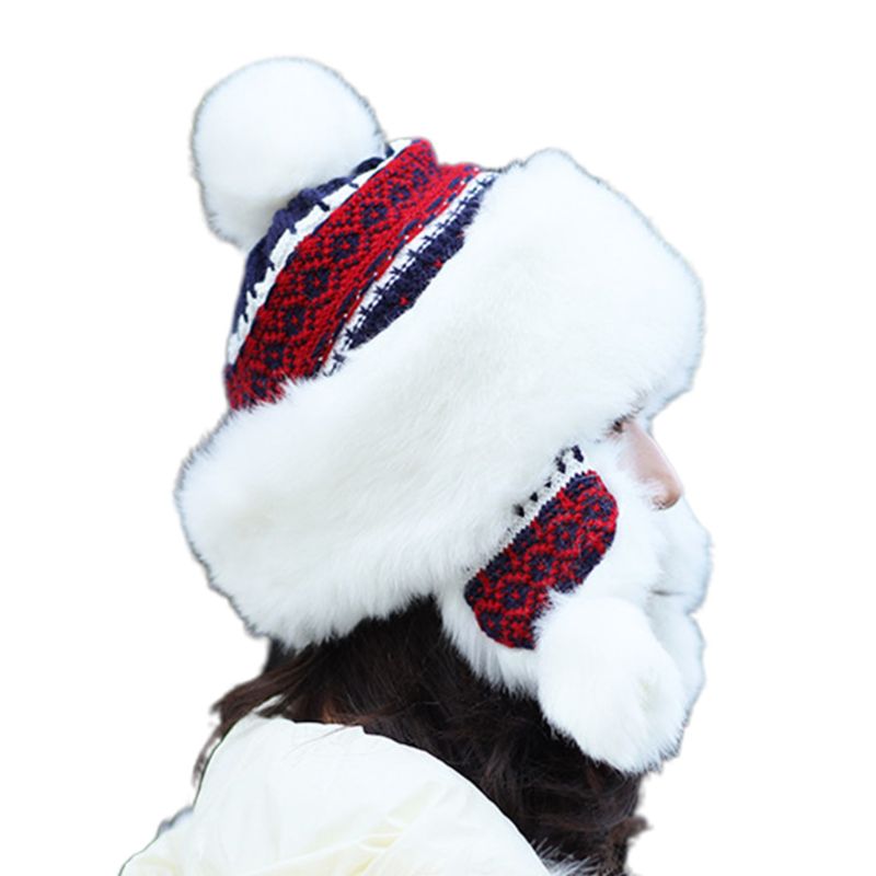 Lei Feng Hat Women Winter Knitted Imitation Hair Thicken Cycling Ski Cap Quality, White
Lei Feng Hat Women Winter Knitted Imitation Hair Thicken Cycling Ski Cap Quality, White