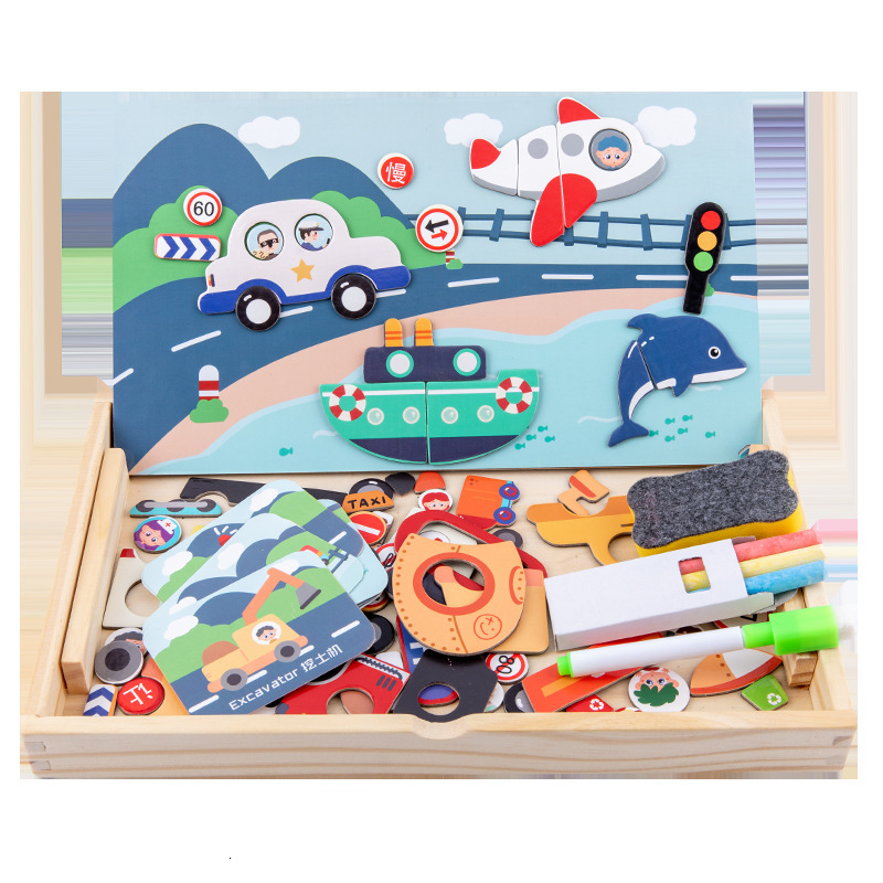 DIY Baby Magnetic Puzzles toys, Art Animals Wooden Puzzles Game to Toddlers Drawing Board,Early Childhood Education Puzzle
DIY Baby Magnetic Puzzles toys, Art Animals Wooden Puzzles Game to Toddlers Drawing Board,Early Childhood Education Puzzle