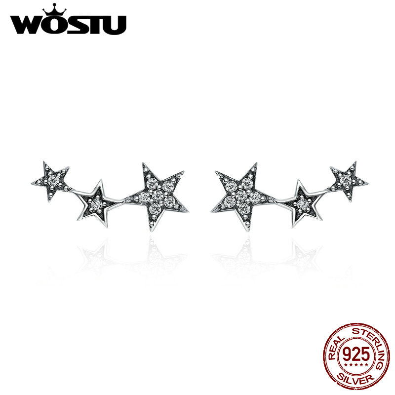 WOSTU Hot sale 925 Sterling Silver Sparking CZ Exquisite Stackable Star Stud Earrings For Women Luxury Jewelry Bijoux CQE175
WOSTU Hot sale 925 Sterling Silver Sparking CZ Exquisite Stackable Star Stud Earrings For Women Luxury Jewelry Bijoux CQE175