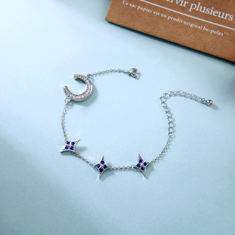BALANBIU Exquisite Blue Crystal Star Moon Charm Bracelets For Women Gift White Gold Color Fashion Jewelry Accessories Wholesale
BALANBIU Exquisite Blue Crystal Star Moon Charm Bracelets For Women Gift White Gold Color Fashion Jewelry Accessories Wholesale