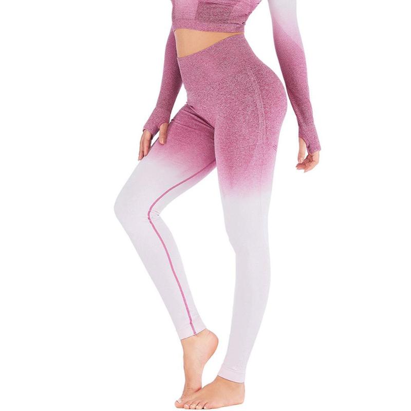 Fashion Gradient Design Knight Boots Winter High Heel Boots Women Yoga Pants Sports Underwear Whole Quick delivery CSV