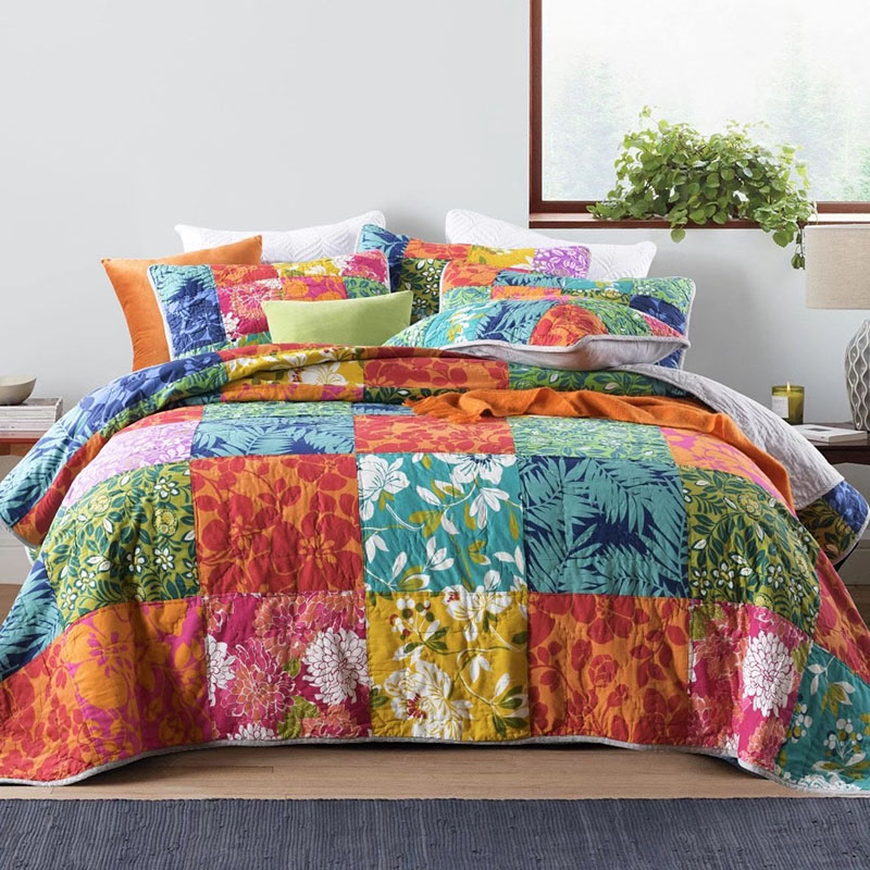 Handmade Quilt Set 3pcs Patchwork Bedspreads For Bed Washed Cotton Quilted Quilts With Pillowcase Size Coverlet CHAUSUB, Orange
Handmade Quilt Set 3pcs Patchwork Bedspreads For Bed Washed Cotton Quilted Quilts With Pillowcase Size Coverlet CHAUSUB, Orange
