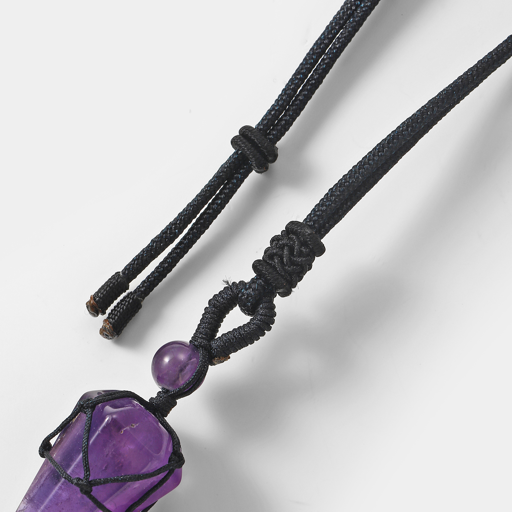 Long Chain Hexagonal Point Pendants Healing Quartz Crystal Dowsing Pendulums Reiki Chakra Yoga Necklaces Cord Adjustable for women men