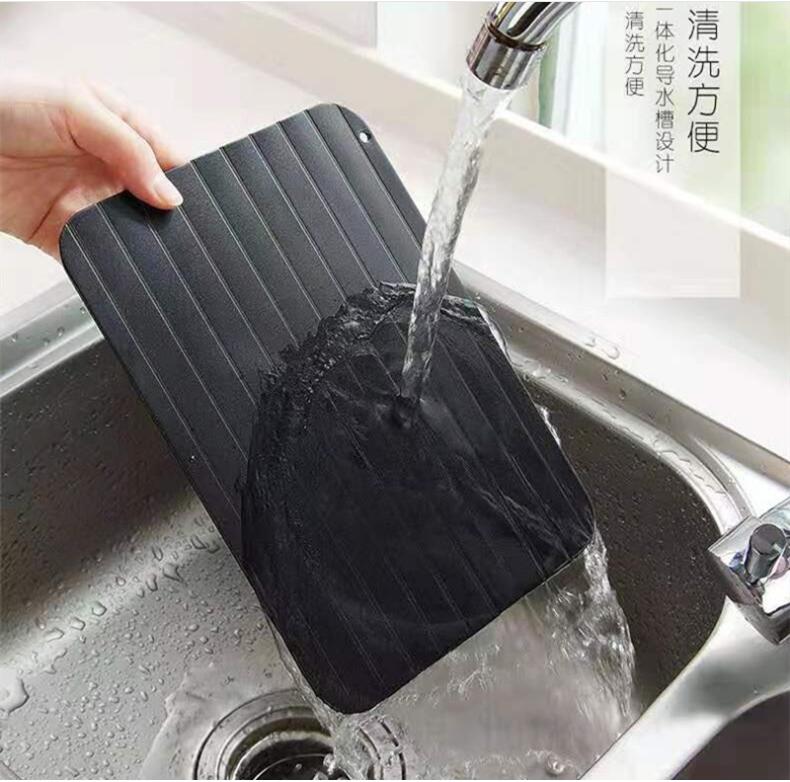 Fast Defrost Tray Aluminum Alloy Texture Defrost Plate Steak Frozen Food Meat Thawing Board Kitchen Thaw Gadget Tool Drop 9044735