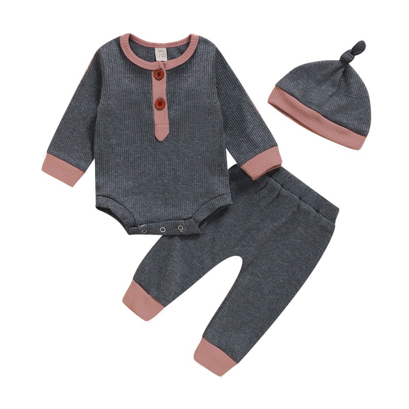 Autumn Baby Boy Gilr Clothing Suit Long Sleeve Solid Print Romper Tops Trousers Hat 3pcs Set Outfits Clothes4, Black
Autumn Baby Boy Gilr Clothing Suit Long Sleeve Solid Print Romper Tops Trousers Hat 3pcs Set Outfits Clothes4, Black