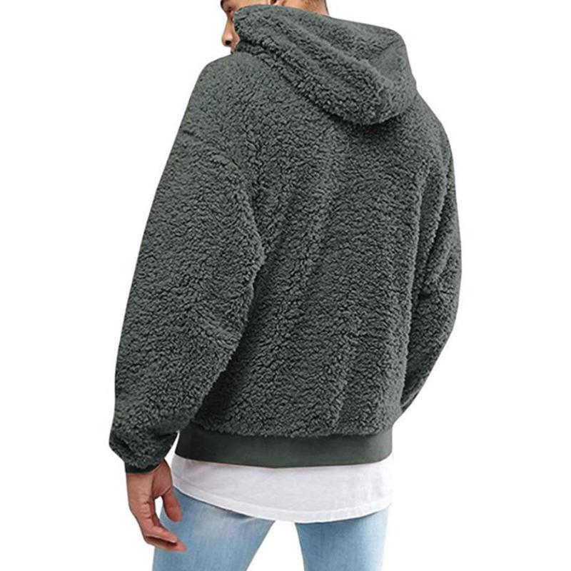 Warm Fluffy Hoodie Pullover Fleece Sweatshirt Hooded Coat Jumper Autumn Winter Clothes