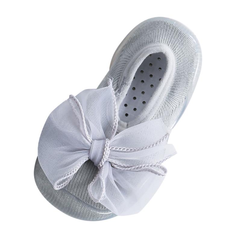 First Walkers Toddler Baby Girls Kids Soft Sole Rubber Shoes Socks Children Slipper Stocking Cotton Slip-resistant Thicken