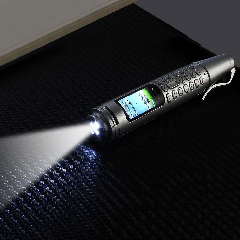 Unlocked 2G GSM Recording Pen Mini Cell phones 0.96" Tiny Screen Dual Sim Card Camera Torch Bluetooth Dialer Mobile CellPhone