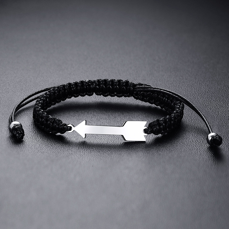 Arrow Black Wax Rope Braid Bracelet Adjustable Friendship Bracelet Gift for Her and Him
Arrow Black Wax Rope Braid Bracelet Adjustable Friendship Bracelet Gift for Her and Him