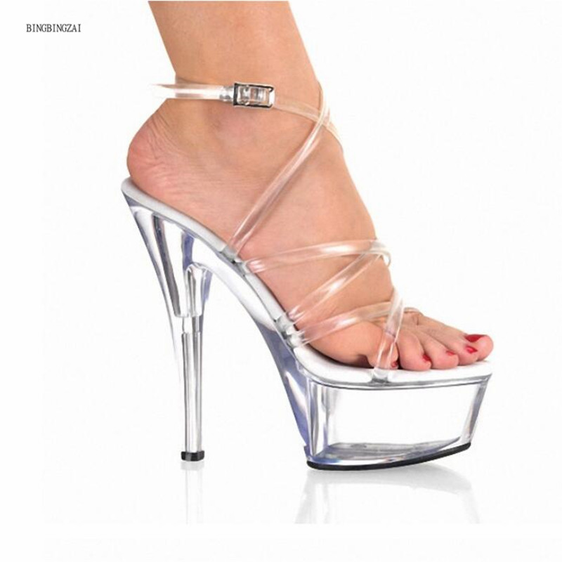 New pattern sandals Superior quality Crystal ladies shoes 15CM Sexy transparent Nightclub Thin Heels 34-45 46 BBZAI, White
New pattern sandals Superior quality Crystal ladies shoes 15CM Sexy transparent Nightclub Thin Heels 34-45 46 BBZAI, White