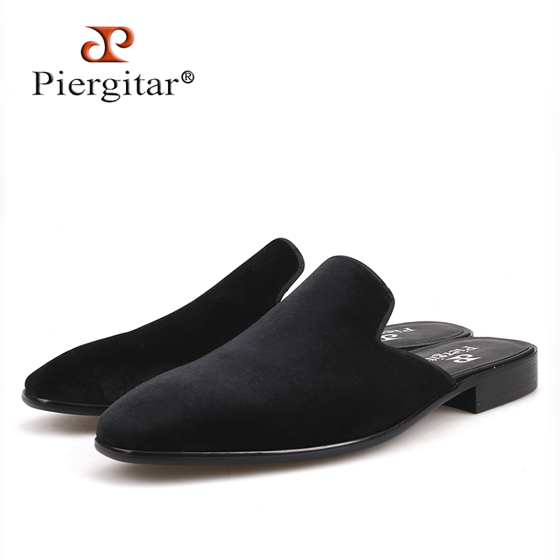 Piergitar new style Handmade men's velvet slippers Fashion party and show men's dress shoes plus sizes male smoking slippers, Black
Piergitar new style Handmade men's velvet slippers Fashion party and show men's dress shoes plus sizes male smoking slippers, Black