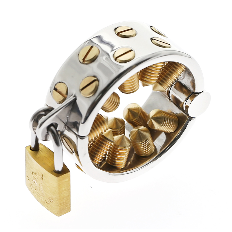 KALI'S TEETH 2 ROWS GOLD Long teeth Scrotum Pendant Male Chastity Device Kalis teeth chastity device Spike Male Torture toys
KALI'S TEETH 2 ROWS GOLD Long teeth Scrotum Pendant Male Chastity Device Kalis teeth chastity device Spike Male Torture toys