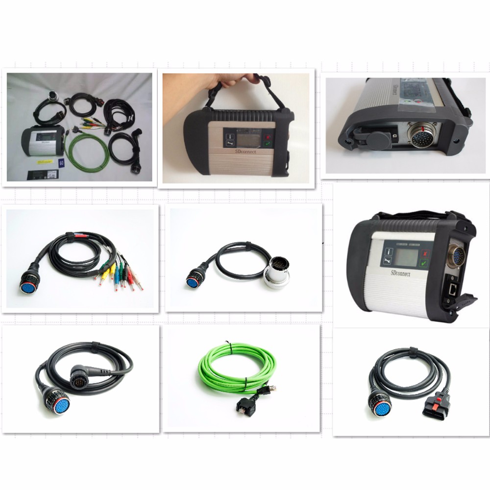 Quality Full Chip NEC Relays MB SD Connect Compact 4 MB Star C4 xentry 20209 Diagnostictool SD C4 with Wifi 12V24V
