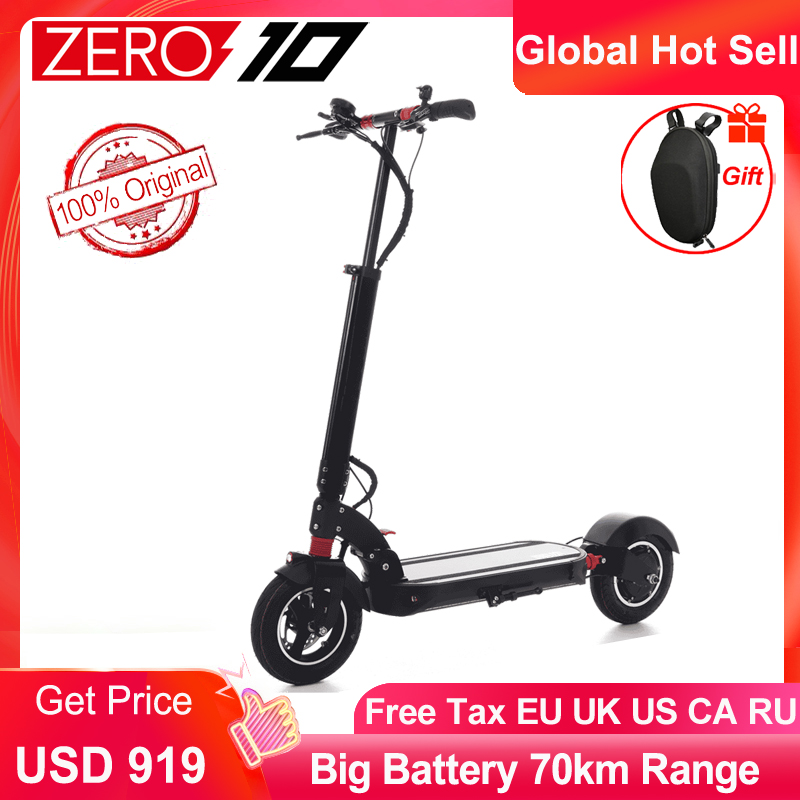 Newest Zero 10 electric scooter foldable Adult Electric scooter lightness instead of walking Universal scooter
Newest Zero 10 electric scooter foldable Adult Electric scooter lightness instead of walking Universal scooter
