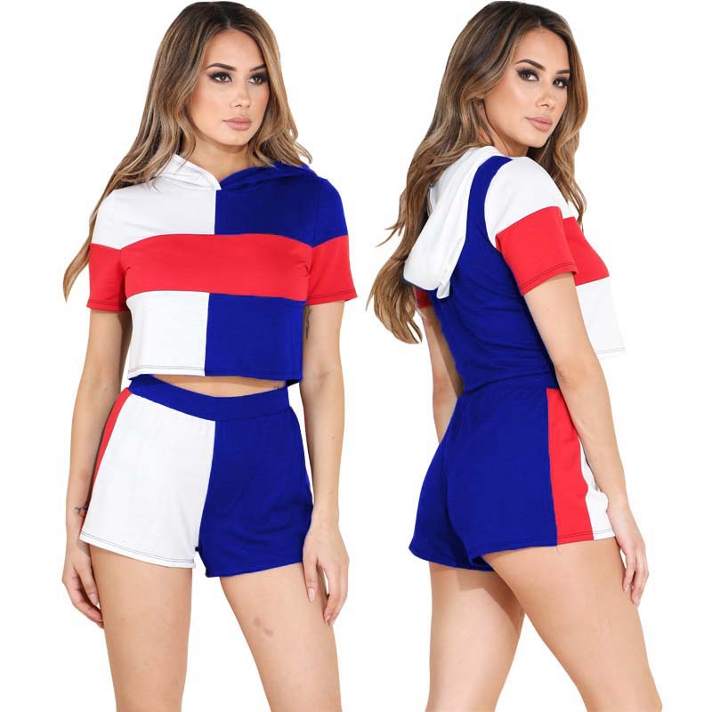 Women' Hoodies sports Short Sleeve 2 piece women set top and pants tracksuit for women suit Casual two piece set, Blue red
Women' Hoodies sports Short Sleeve 2 piece women set top and pants tracksuit for women suit Casual two piece set, Blue red