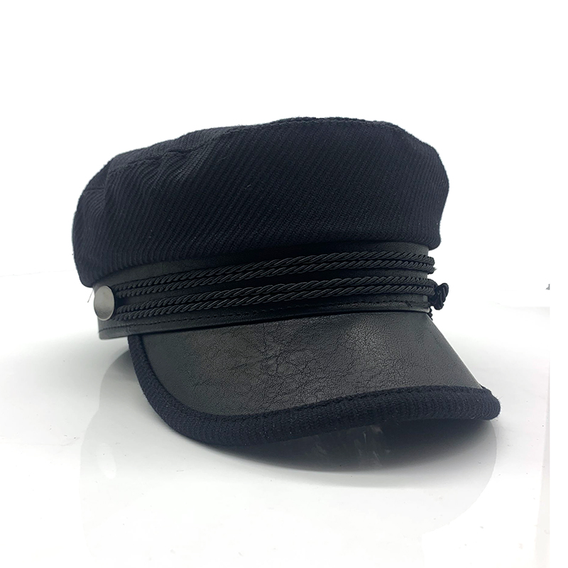 Fashion Unisex PU Leather Beret Hat Autumn Sailor Hats For Women Men Black flat top captain Cap travel cadet hat
Fashion Unisex PU Leather Beret Hat Autumn Sailor Hats For Women Men Black flat top captain Cap travel cadet hat