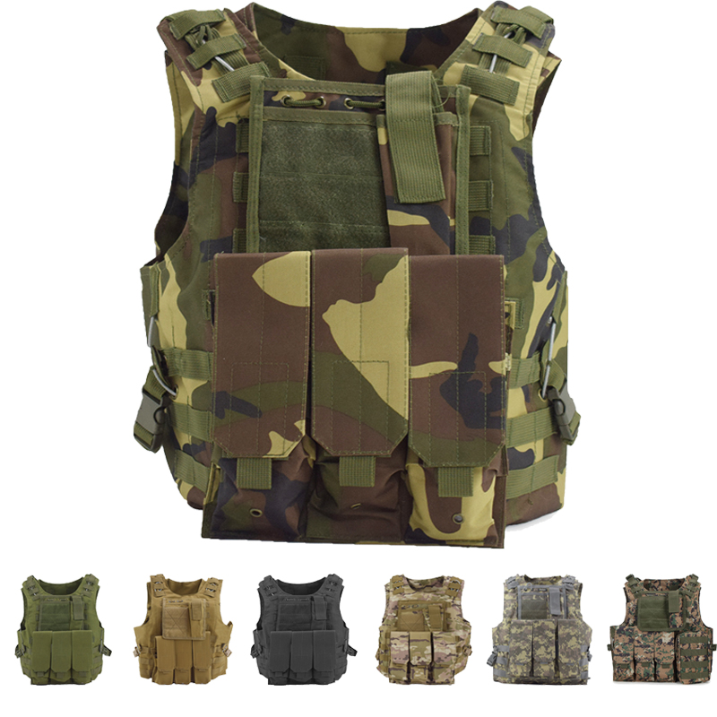 Tactical Camouflage Hunting Clothes Molle Plate Carrier Gear Paintball CS Body Armor, Black
Tactical Camouflage Hunting Clothes Molle Plate Carrier Gear Paintball CS Body Armor, Black