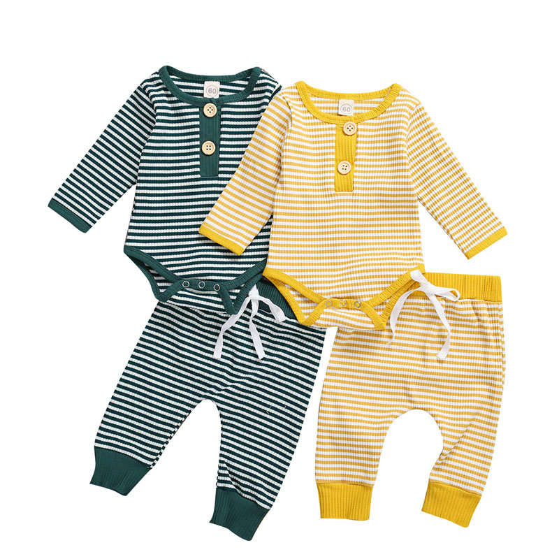 0-24M Newborn Baby Girls Boys 2Pcs Ribbed Striped Clothes Set Long Sleeve Tops Bodysuits Pants Spring Autumn Clothing
0-24M Newborn Baby Girls Boys 2Pcs Ribbed Striped Clothes Set Long Sleeve Tops Bodysuits Pants Spring Autumn Clothing