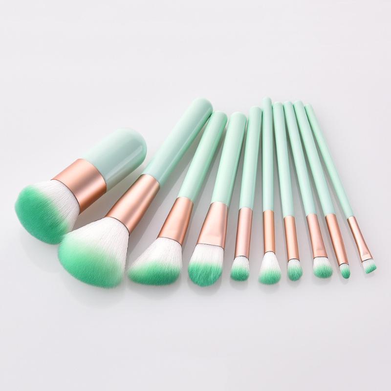Mint Green Makeup Brushes 10pcs Make Up Brush Tool Set Professional Cosmetic Brush Fashion Design For Make-up Use
Mint Green Makeup Brushes 10pcs Make Up Brush Tool Set Professional Cosmetic Brush Fashion Design For Make-up Use