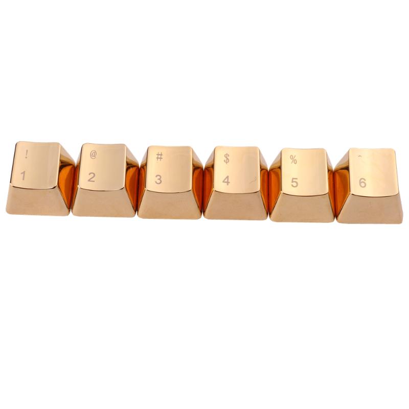 Metal Keycaps Number Key 1~6 Keyset Golden/Silver OEM Profile Cherry MX Key Caps For MX Switches Mechanical Gaming Keyboards
Metal Keycaps Number Key 1~6 Keyset Golden/Silver OEM Profile Cherry MX Key Caps For MX Switches Mechanical Gaming Keyboards