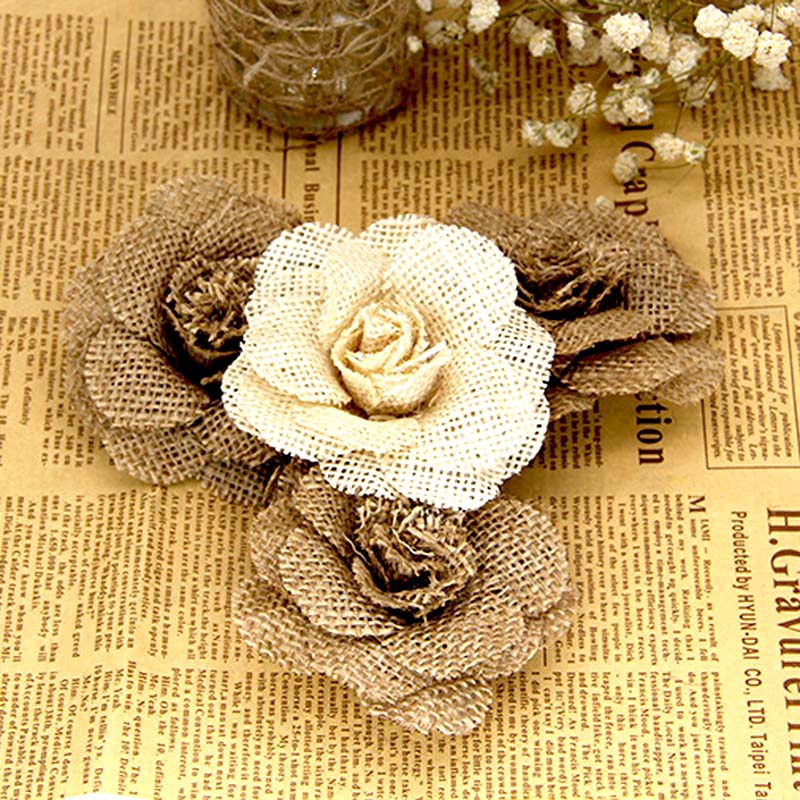 9cm Handmade Jute Hessian Burlap Rose Flowers Vintage Rustic Wedding Christmas Birthday Party Festival Home Decoration DIY, Random mix
9cm Handmade Jute Hessian Burlap Rose Flowers Vintage Rustic Wedding Christmas Birthday Party Festival Home Decoration DIY, Random mix