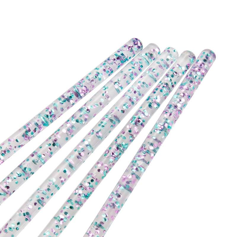 DHL 5Pcs/set Nail Art Crystal Brush UV Gel Builder Painting Dotting Pen Cepillo Para Las Unas Carving Tips Manicure Salon Tools Nail Brush