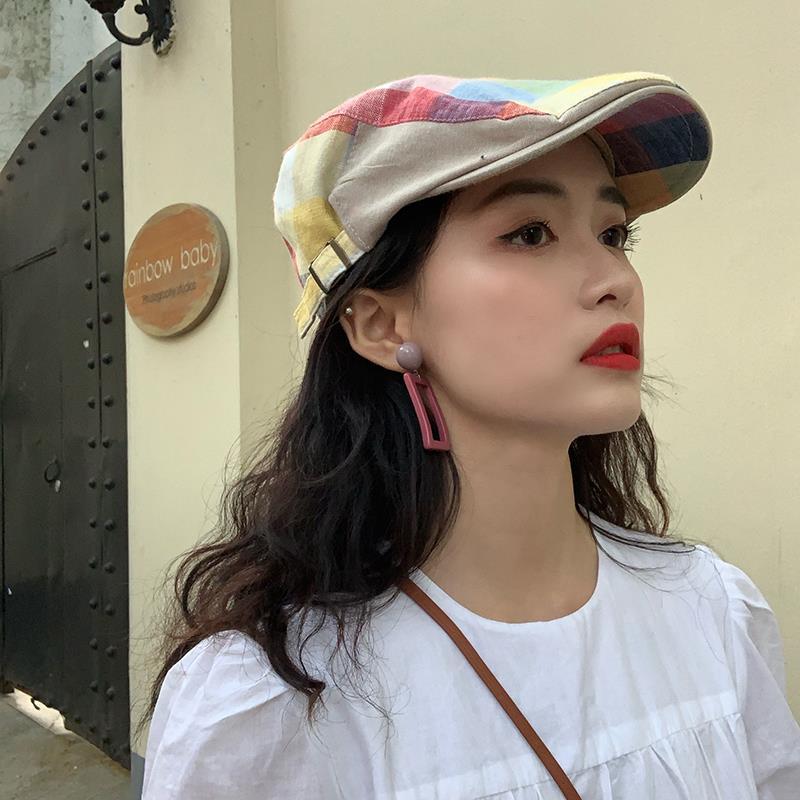 Spring Summer Lattice Beret Caps Sun Hats Beach Sun Hat Baseball Cap Simple Spring Hats peaked cap Panama for women's, Red plaid
Spring Summer Lattice Beret Caps Sun Hats Beach Sun Hat Baseball Cap Simple Spring Hats peaked cap Panama for women's, Red plaid