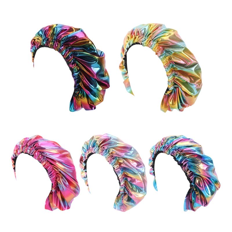 Women Holographic Metallic Night Sleep Cap Reversible Double Layer Bonnet Hat M7DD, Hp
Women Holographic Metallic Night Sleep Cap Reversible Double Layer Bonnet Hat M7DD, Hp