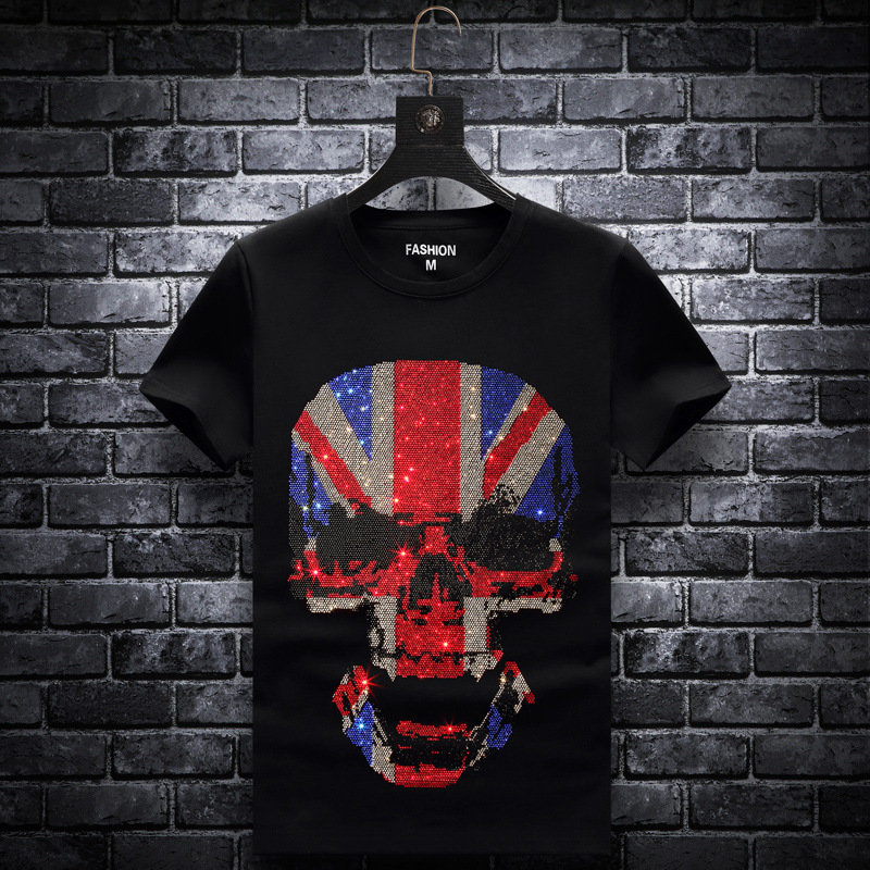 2021 new autumn and winter fashion brand men's hot diamond short-sleeved T-shirt men's round neck youth slim fit T-shirt, White;black
2021 new autumn and winter fashion brand men's hot diamond short-sleeved T-shirt men's round neck youth slim fit T-shirt, White;black