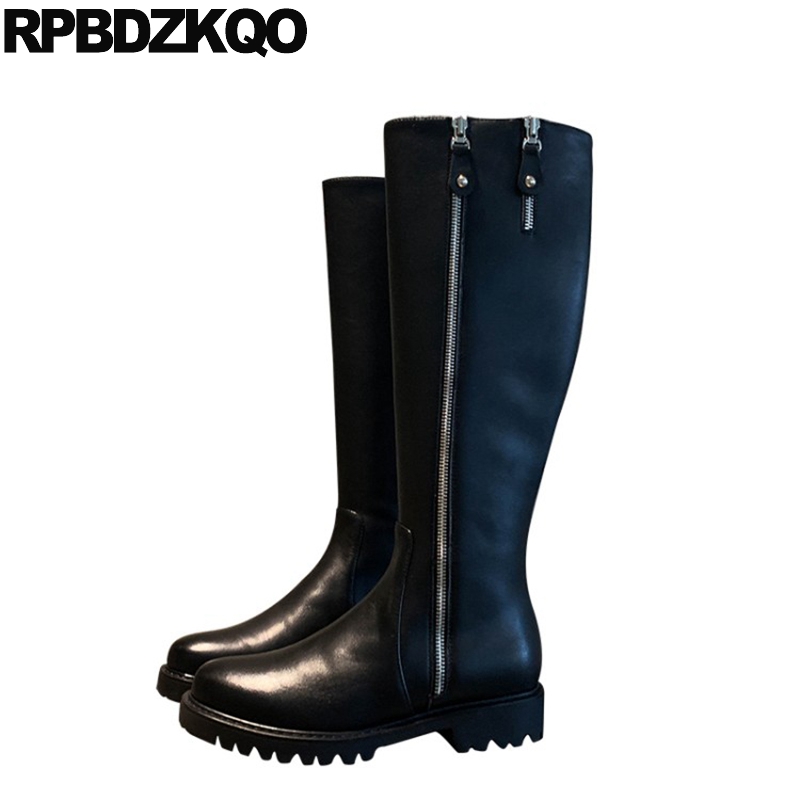 round toe knee high black genuine leather riding women boots winter 2020 fur brand autumn equestrian chunky fall zipper shoes
round toe knee high black genuine leather riding women boots winter 2020 fur brand autumn equestrian chunky fall zipper shoes