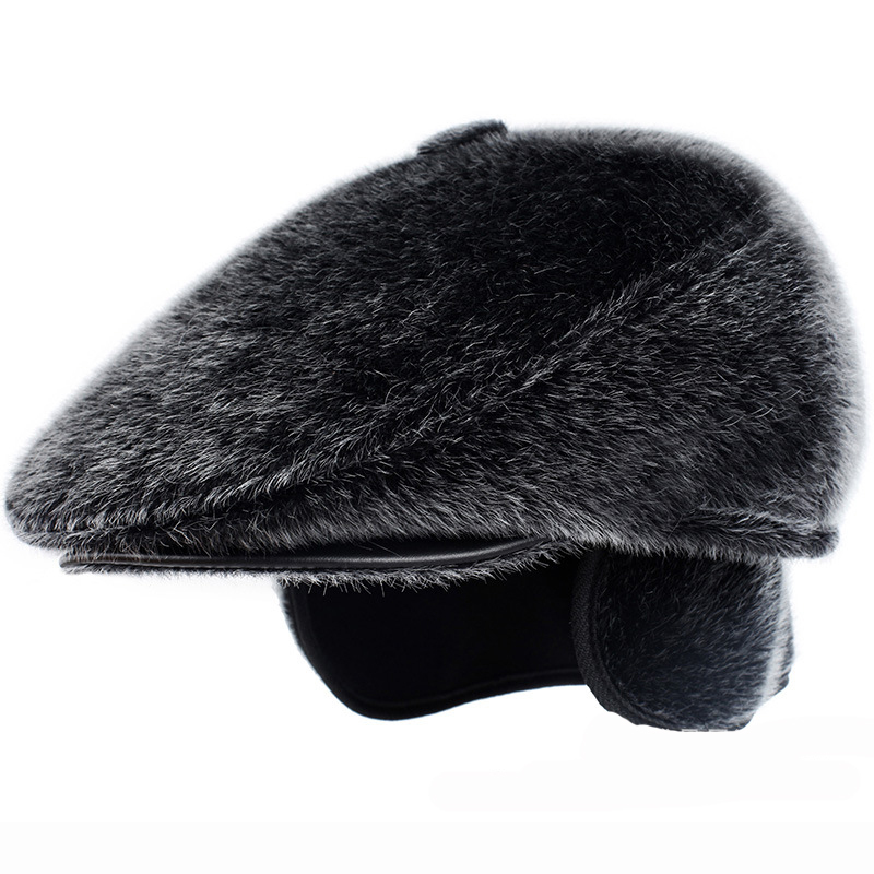 New winter Old man hat dad cap middle-aged men's winter hat seniors forward cap ear protectors keep warm caps, Black
New winter Old man hat dad cap middle-aged men's winter hat seniors forward cap ear protectors keep warm caps, Black