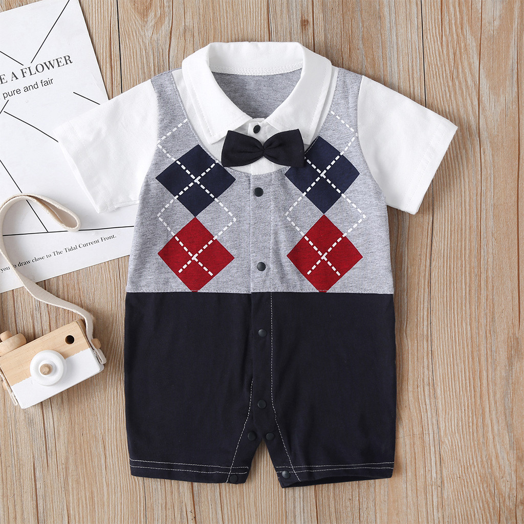 New Romper Baby Boy Infant Baby Boy Gentleman Suit Plaid Romper Jumpsuit Clothes Outfits Baby Clothes
New Romper Baby Boy Infant Baby Boy Gentleman Suit Plaid Romper Jumpsuit Clothes Outfits Baby Clothes