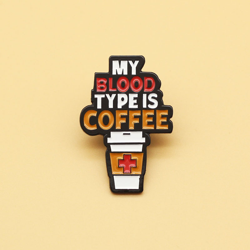 PC1573 Funny Coffee Hard Enamel Pins Buckle Jacket Bag Collar Lapel Pin Badge Jewelry