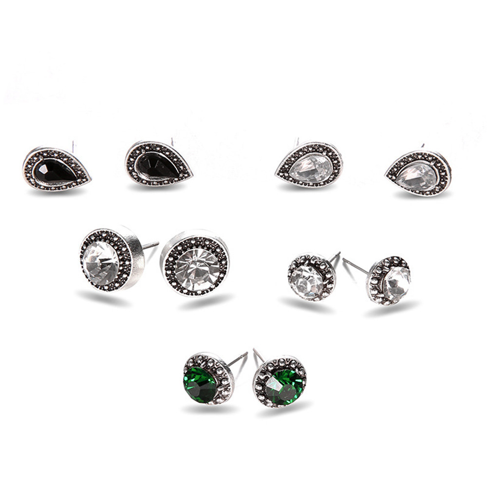 Women's Earring Set Stud Chakra Charms Healing Yoga Silver gold Metal Earring for Girl friend Gift Party