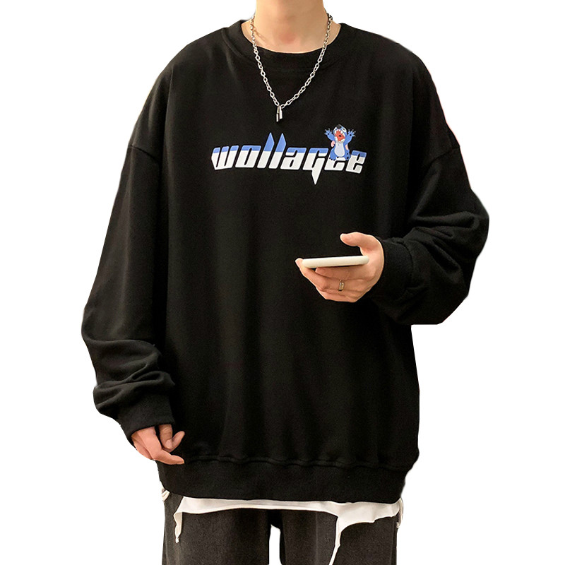Autumn new men's and women's round neck Pullover cartoon pattern Sweatshirt loose Hoodie men, Black
Autumn new men's and women's round neck Pullover cartoon pattern Sweatshirt loose Hoodie men, Black