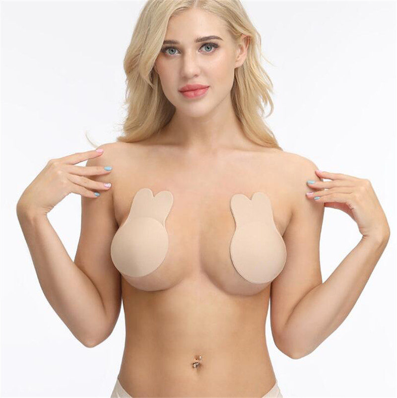 New Lady Push Up Bra Strapless Invisible Bra Self Adhesive Silicone Nipple Cover Stickers Rabbit Ear Chest-Lifting Stickers Lifting Chest
New Lady Push Up Bra Strapless Invisible Bra Self Adhesive Silicone Nipple Cover Stickers Rabbit Ear Chest-Lifting Stickers Lifting Chest