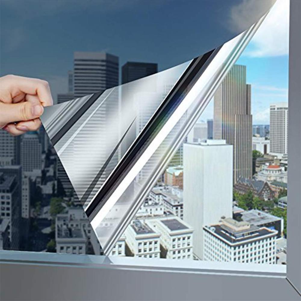 Window Privacy Film Sun Blocking Mirror Reflective Tint One Way Heat Control Anti UV Window Stickers for Home and Office8376112