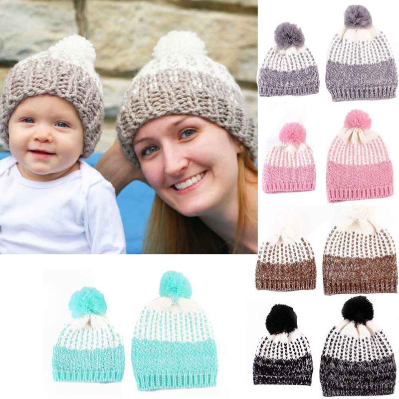 2pcs Mom And Baby Knitting Hats Winter Warm Braided Crochet Beanie Beret Hats, Black
2pcs Mom And Baby Knitting Hats Winter Warm Braided Crochet Beanie Beret Hats, Black