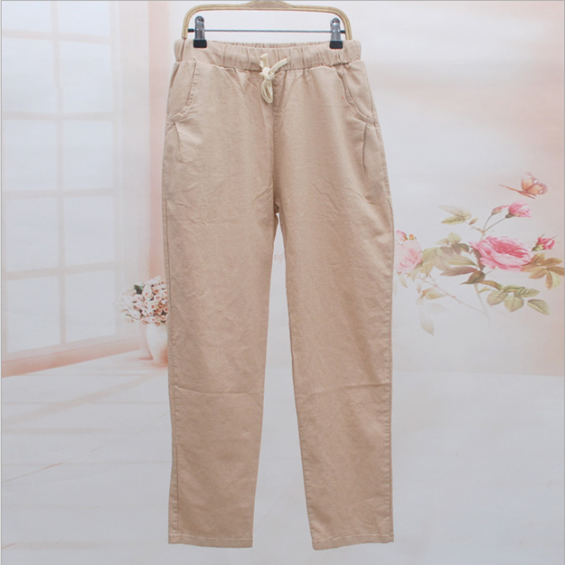 2020 Women Casual Harajuku Spring Autumn Big Size Long Trousers Solid Elastic Waist Cotton Linen Pants Ankle Length Haren Pants, Black
2020 Women Casual Harajuku Spring Autumn Big Size Long Trousers Solid Elastic Waist Cotton Linen Pants Ankle Length Haren Pants, Black