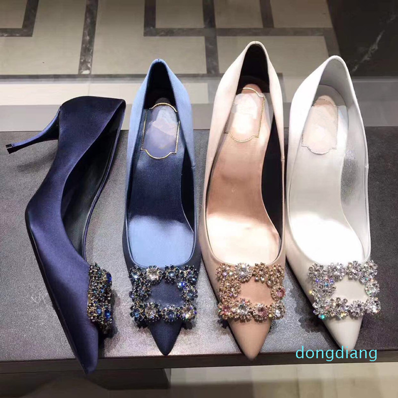 Hot Sale- Lin Xin is like a bridesmaid of wedding shoes diamonds square buckles pointed high heels thin heels and shallow silk single shoes, Black
Hot Sale- Lin Xin is like a bridesmaid of wedding shoes diamonds square buckles pointed high heels thin heels and shallow silk single shoes, Black