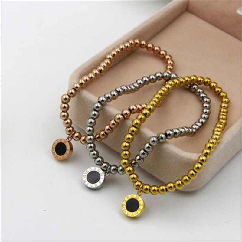 Roman Numerals Two Side Circle Round For Women Shell Women Jewelry Stainless Steel Ball Love Beaded Bracelets K0006
Roman Numerals Two Side Circle Round For Women Shell Women Jewelry Stainless Steel Ball Love Beaded Bracelets K0006