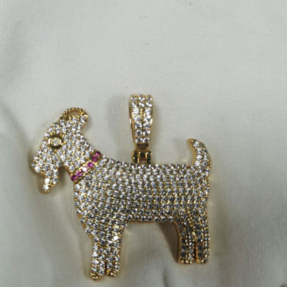 14K Gold Plated Zirconia GOAT Pendant Bling Pendant Necklace Iced Gold Silver Rosegold HipHop Jewelry Mens Women Gifts