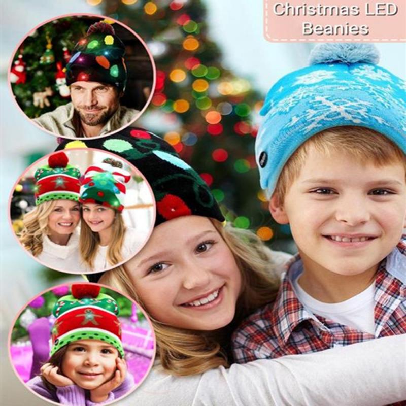 Hats, Scarves & Gloves Sets Christmas Knitted Hat LED Light Up Beanie For Children Kids Adult Cap Gifts
Hats, Scarves & Gloves Sets Christmas Knitted Hat LED Light Up Beanie For Children Kids Adult Cap Gifts