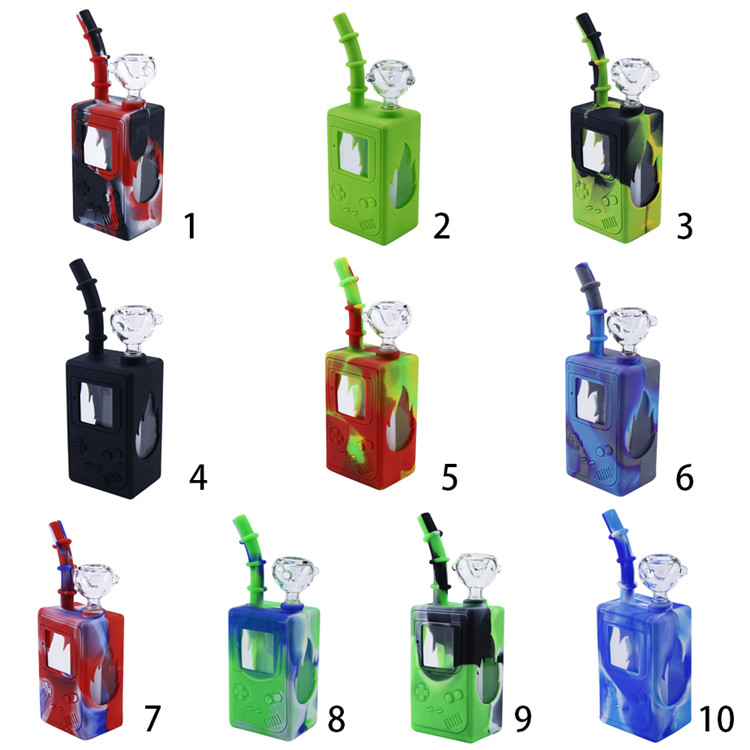 Games Player Box Square Shape Smoking pipe tobacco silicone water bong herb vaporizer dabber rig with glass bowl oil burner hookah pipes
Games Player Box Square Shape Smoking pipe tobacco silicone water bong herb vaporizer dabber rig with glass bowl oil burner hookah pipes