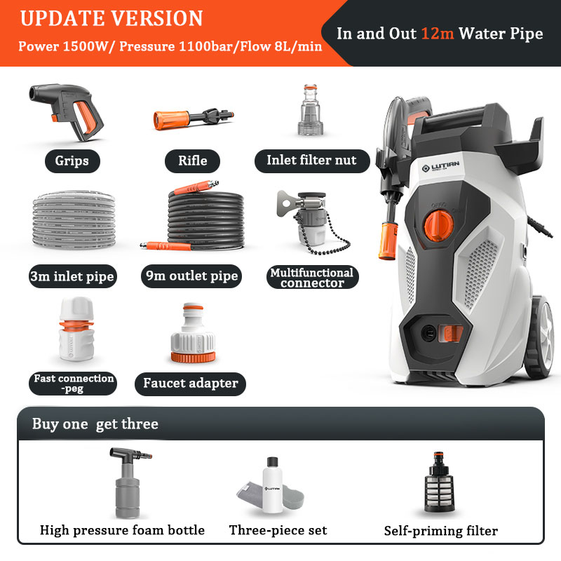 Portable 1500W Car Washer Washing Machine Cleaner Water Priming / Connect Water Tap Electric High Pressure Garden Cleaning
Portable 1500W Car Washer Washing Machine Cleaner Water Priming / Connect Water Tap Electric High Pressure Garden Cleaning