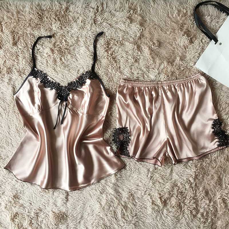 New pajamas sets for women fashion lace satin pijama summer nightwear sexy lingerie pajamas pyjamas women homewear, Purple
New pajamas sets for women fashion lace satin pijama summer nightwear sexy lingerie pajamas pyjamas women homewear, Purple