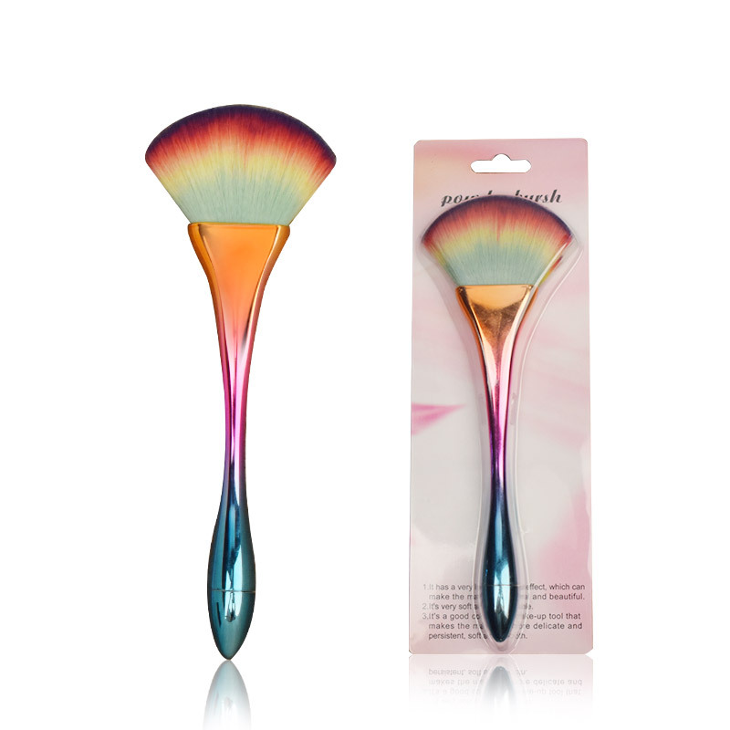 Professional rainbow fan shape single makeup brushes thin waist handle colorful brush Scattered powder fan blush brush
Professional rainbow fan shape single makeup brushes thin waist handle colorful brush Scattered powder fan blush brush