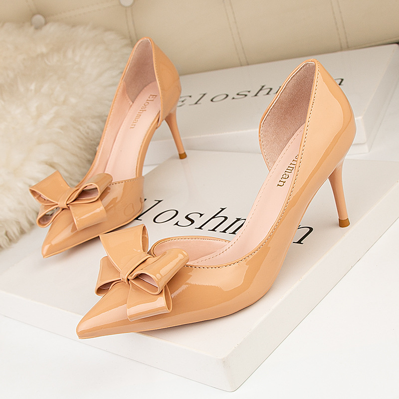 Fashion Elegant Sweet Bow High-heeled Shoes Pumps Women Shoes Party Wedding Tacones Mujer Party Sapato Pointed Toe Feminino, Nude
Fashion Elegant Sweet Bow High-heeled Shoes Pumps Women Shoes Party Wedding Tacones Mujer Party Sapato Pointed Toe Feminino, Nude